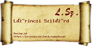 Lőrinczi Szilárd névjegykártya